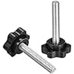 Clamping Screw Knob, Plum Hex Shaped Grips Star Knob Male Thread, 6 Pcs